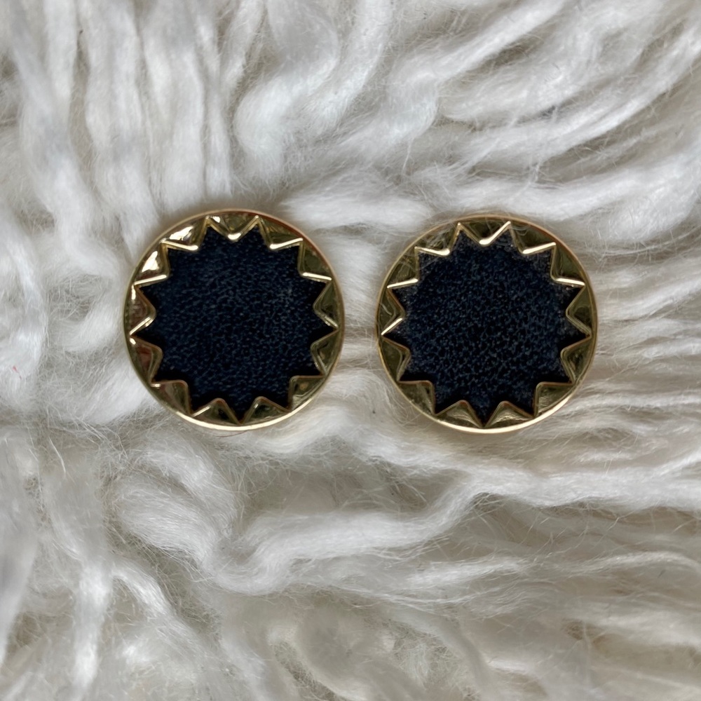 House of Harlow Black Sunburst Earrings